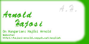 arnold hajosi business card